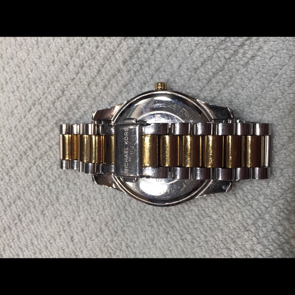 Michael Kors Two-Tone Silver and Gold Watch - Picture 3 of 5